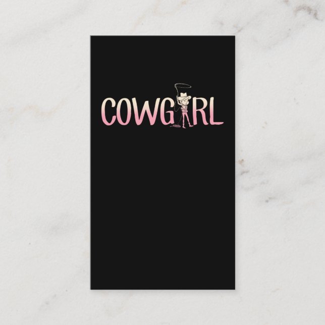 Cowgirl Westernare Hat Land Woman Rodeo Riding Visitkort (Framsida)