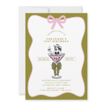 Cowgirl Whimsical Hand plockade 21:a födelsedagen