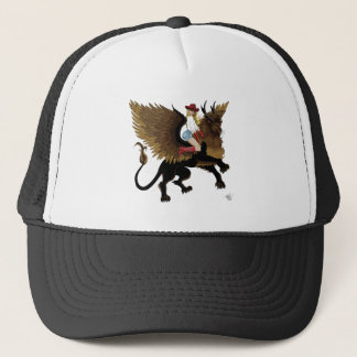 Cowgirl Winged Lejon Fantasy Red Keps