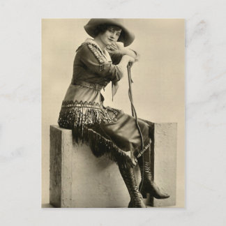 Cowgirl with Fringe Vykort