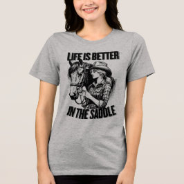 Cowgirl With Horse T Shirt