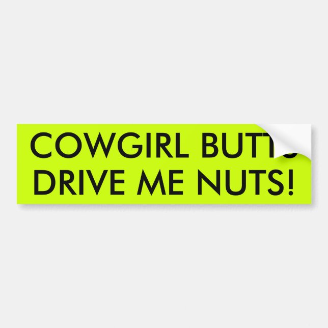 COWGIRLÄNDOR KÖR MIG SOM ÄR TOKIG! BILDEKAL (Framsidan)
