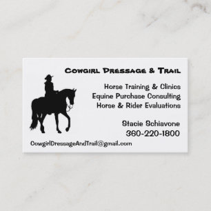 CowgirlDressage Visitkort