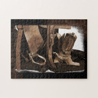 Cowgirlen utrustar pussel