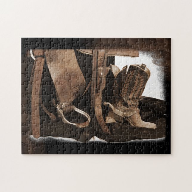 Cowgirlen utrustar pussel (Horisontell)