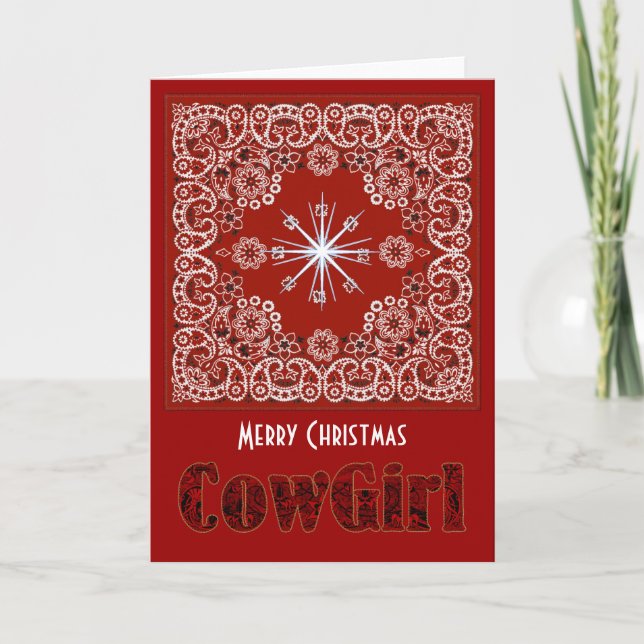Cowgirljulkort Helgkort (Framsida)