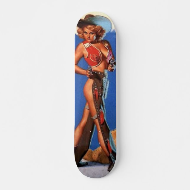 cowgirlpinup mini skateboard bräda 18,7 cm (Framsida)