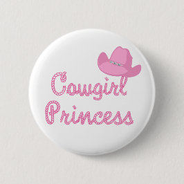 CowgirlPrincess Med Rosa Hatt Knapp