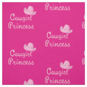 CowgirlPrincess Med Rosa Hatt Tyg
