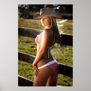 Cowgirlranchaffisch Poster