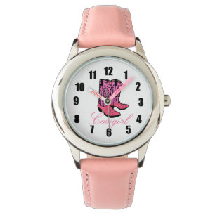 Cowgirlrosakängor Armbandsur