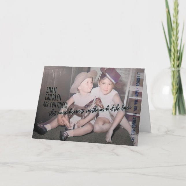 COWGIRLS-gratulationskort Tack Kort (Framsida)