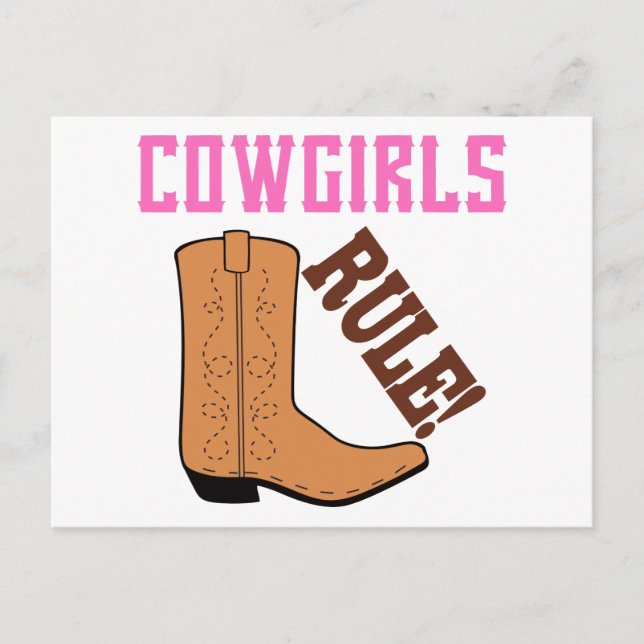 Cowgirls härskar vykort (Framsida)