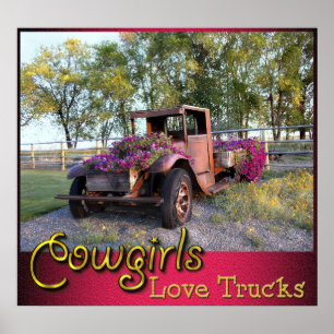 Cowgirlskärleklastbilar Poster