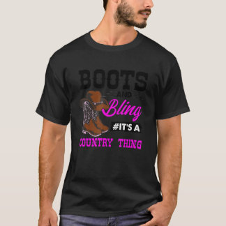 Cowgirlstövlar Bling Vintage Country Södra Rodeo T Shirt