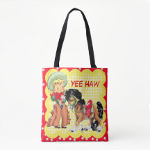 Cowgirlungen med beställnings- texttoto för häst