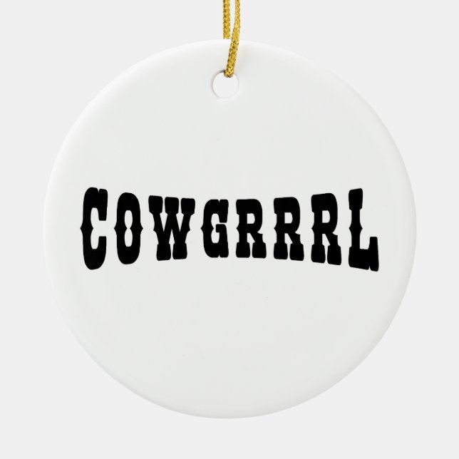 COWGRRRL JULGRANSPRYDNAD KERAMIK (Framsidan)