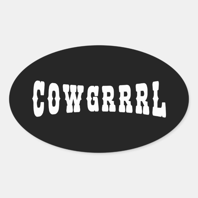 COWGRRRL OVALT KLISTERMÄRKE (Framsida)