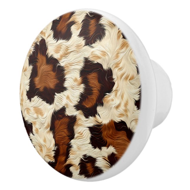 Cowhide Ceramic Knob Knopp (Höger)