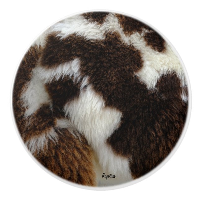 Cowhide Ceramic Knob Knopp (Framsidan)