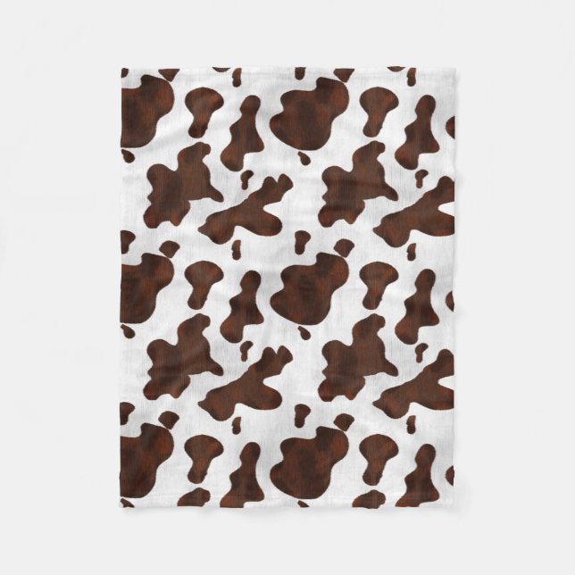 Cowhide Faux Hair Western Leather Spoted Mönster Fleecefilt (Framsidan)