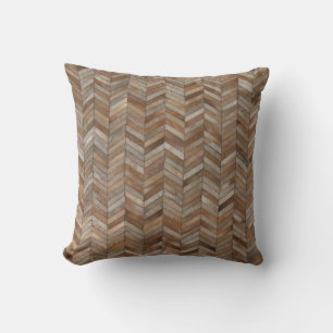 Cowhide Herringbone Mönster Skriv ut Kudde