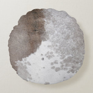 Cowhide Rund Kudde