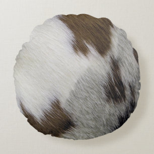 Cowhide Rund Kudde