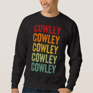 Cowley County Kansas Rainbow Text Design Lång Ärmad Tröja