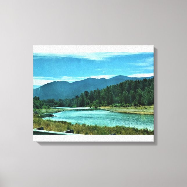 Cowlitz River, Randle, Washington Canvastryck (Framsida)