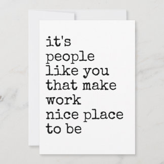 Coworker Appreciation Minimalist Thank You Inbjudningar