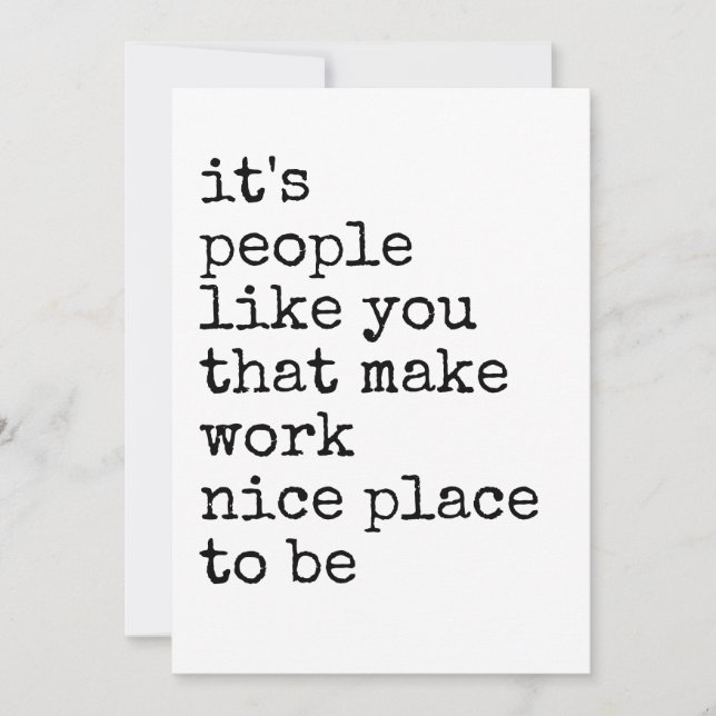 Coworker Appreciation Minimalist Thank You Inbjudningar (Framsida)