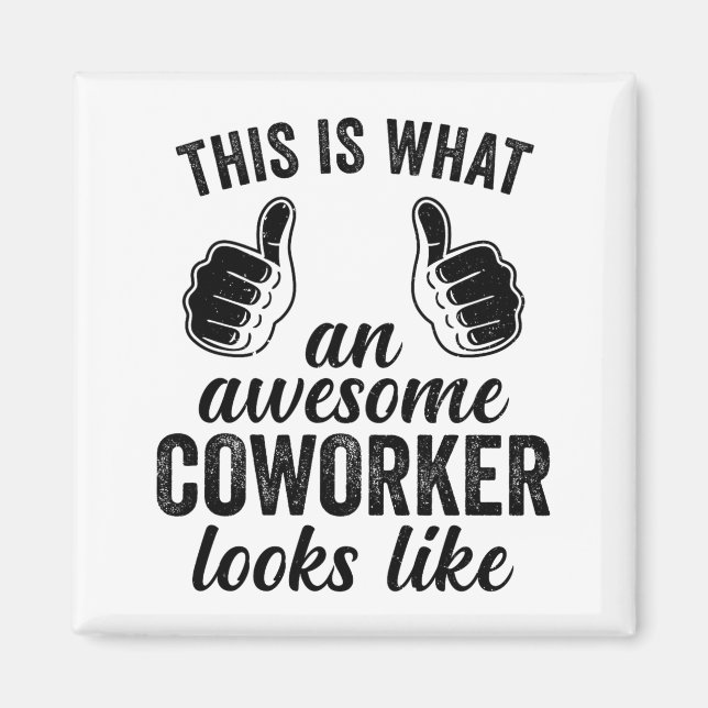 Coworker Birthday Employee Farewell Goodbye Going  Magnet (Framsidan)