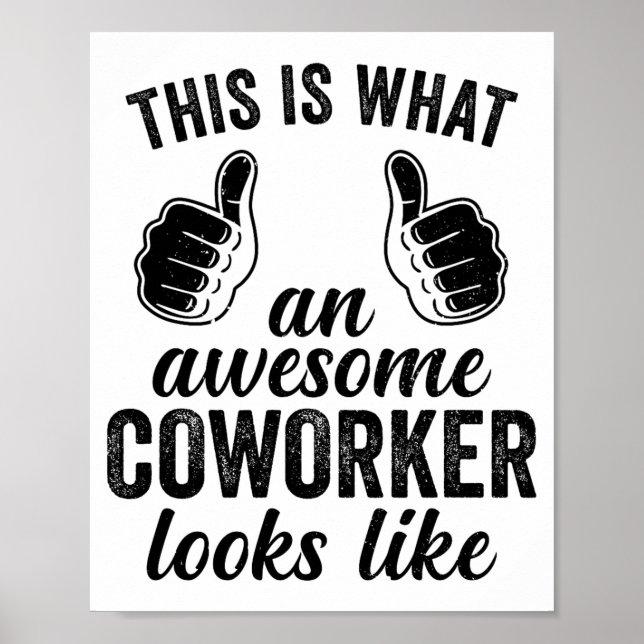 Coworker Birthday Employee Farewell Goodbye Going  Poster (Framsidan)