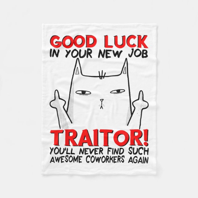 Coworker Leaving, Quitting Going Away, Job Change, Fleecefilt (Framsidan)