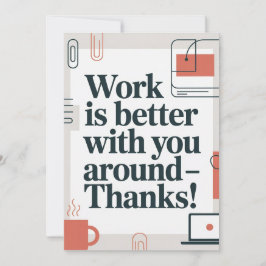 Coworker Thank You Card Tack Kort