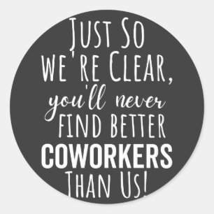 Coworking Adjö Flytta för arbetstagare Lämn Runt Klistermärke