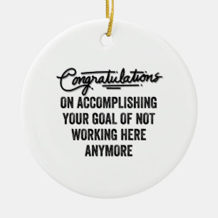 Coworking Adjö Gift   Lämnar medarbetare Julgransprydnad Keramik