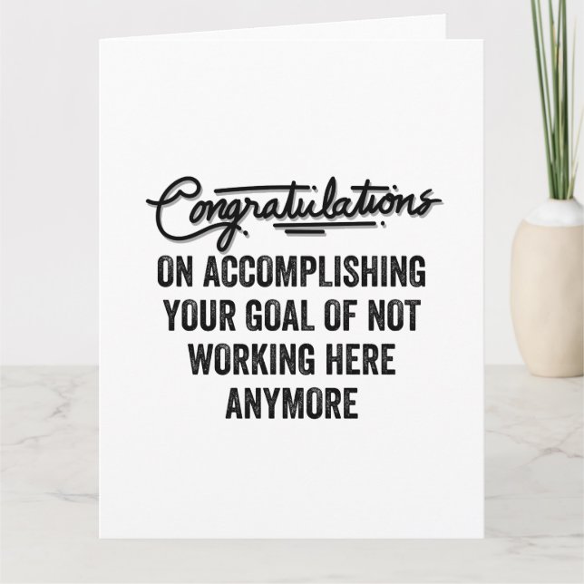 Coworking Adjö Gift | Lämnar medarbetare Kort (Framsida)