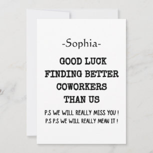 Coworking Chef Lämnar ADD Funny Quote, Anpassnings Meddelande