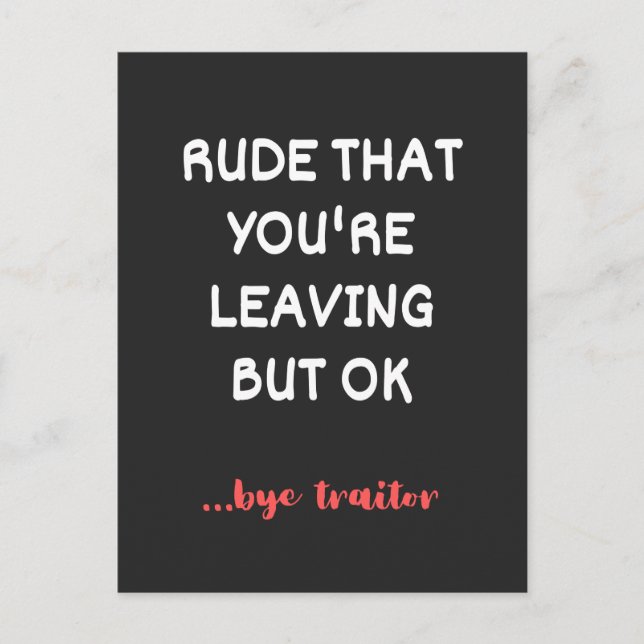 Coworking Coffee Mugg - Rude som du Lämnar Helg Vykort (Framsida)