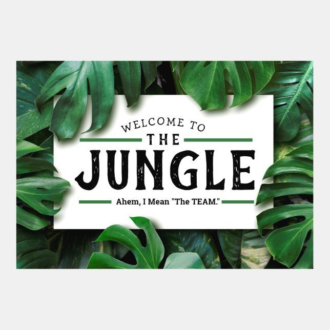 Coworking Hälsning, Välkommen till Jungle (roligt) (Framsida)