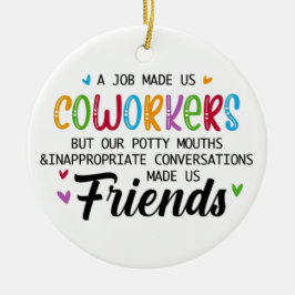 Coworking Quote - Arbete som har gjort oss till me Julgransprydnad Keramik