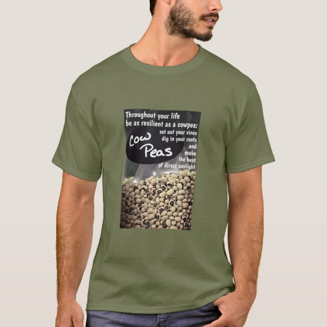 Cowpea (mörk) T-Shirt (Framsida)