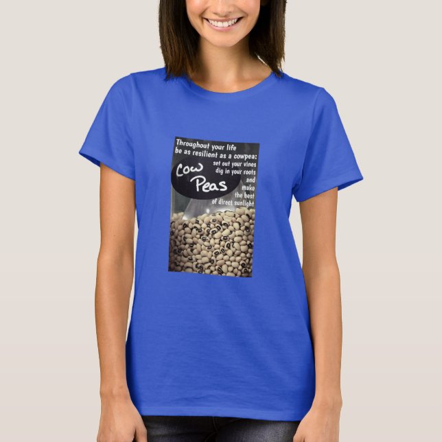 Cowpea (mörk) T-Shirt (Framsida)
