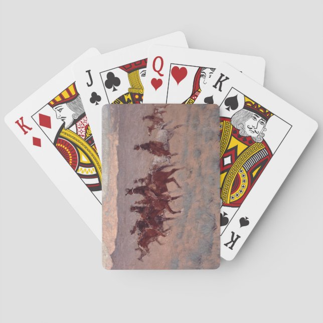 Cowpunchersna (w/c på papper) kortlek (Baksidan)