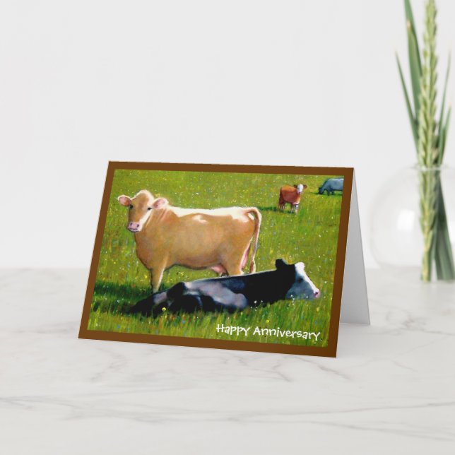 COWS ANNIVERSARY CARD KORT (Framsida)