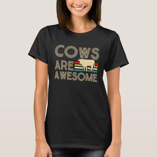Cows Are Awesome  1 T Shirt (Framsida)