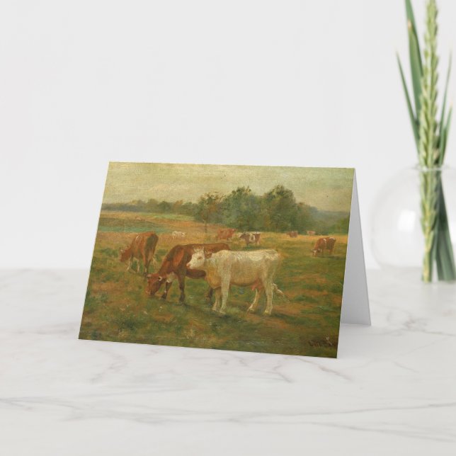 Cows - Edward Mitchell Banister - c1890 Kort (Framsida)