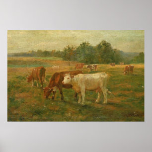 Cows - Edward Mitchell Banister - c1890 Poster